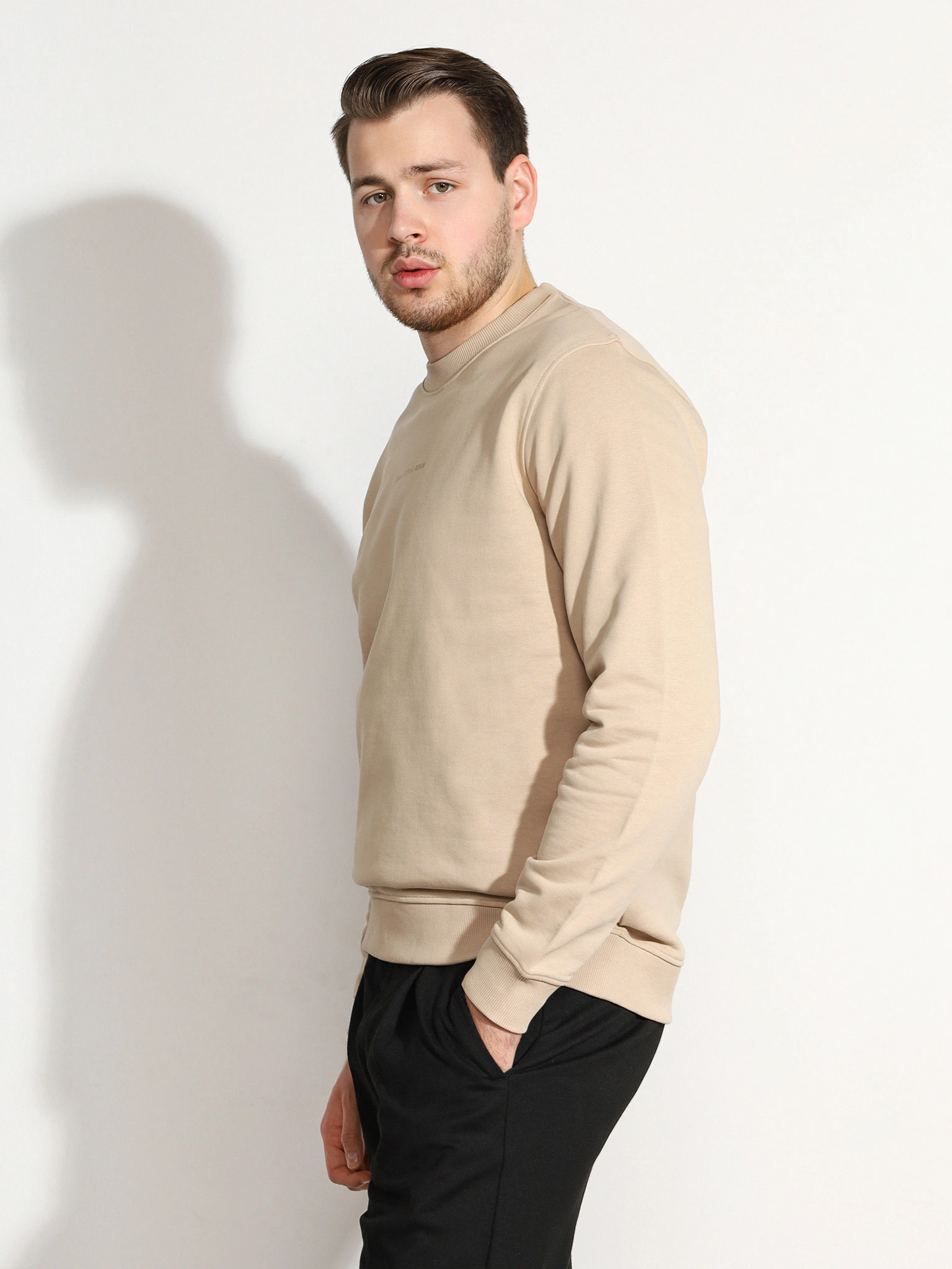 Толстовка бежевого цвета из хлопка